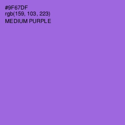 #9F67DF - Medium Purple Color Image